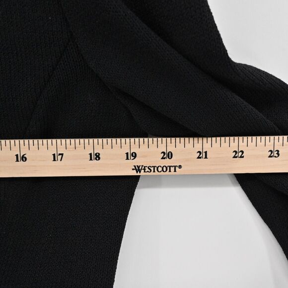 ST JOHN Jacket Womens Sz 10 Santana Knit Removable Collar Button Front Croc Trim - Picture 10 of 12